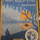 I want to Be In Dixie by Berlin Snyder Music sheet