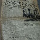 New York Journal American, Roosevelt Rites are Held April 15, 1945