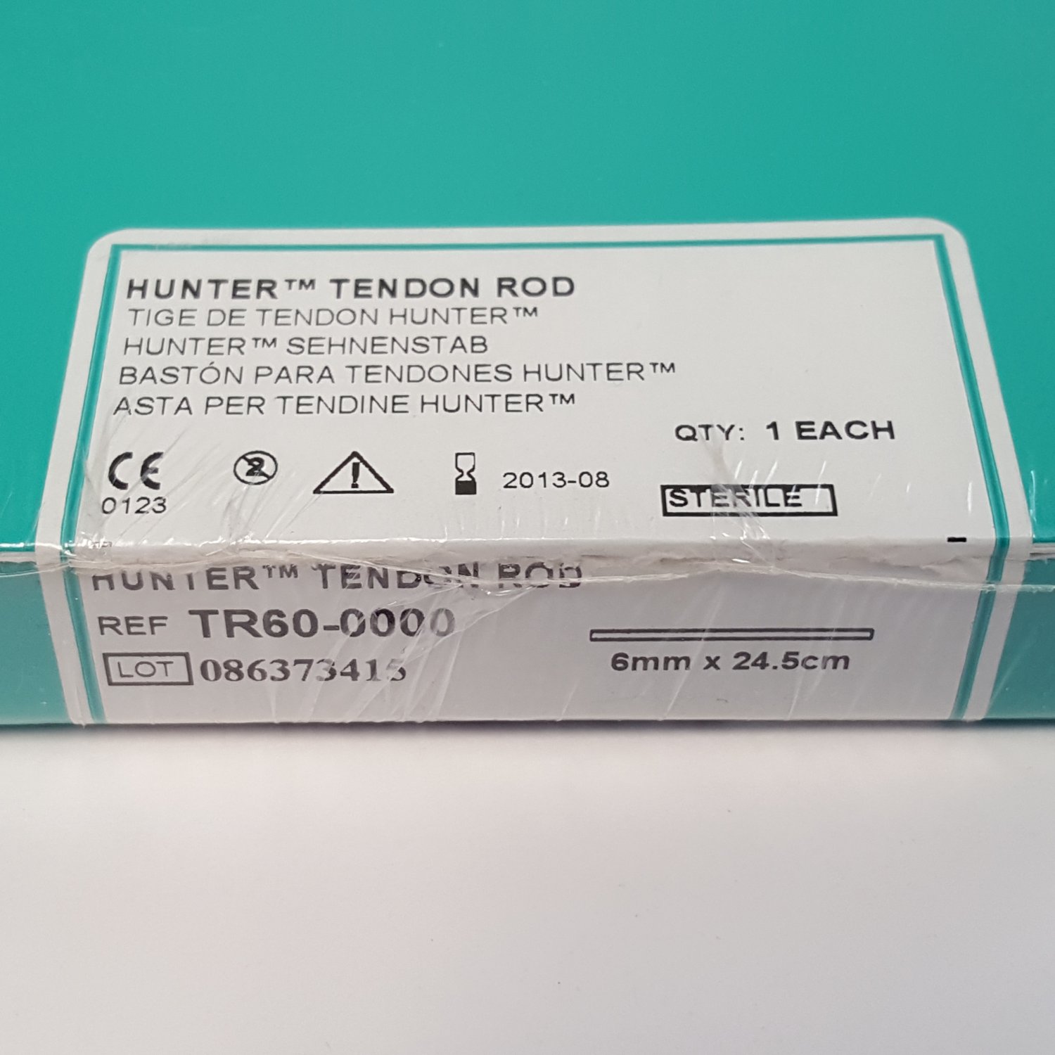 Wright Medical Hunter Tendon Rod TR600000, 6mm X 24.5cm