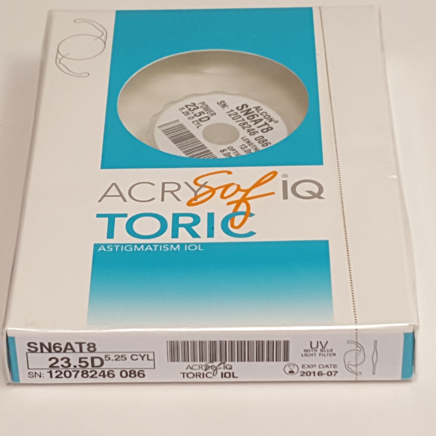 Alcon SN6AT8 Acrysof IQ Toric Lens 23.5D