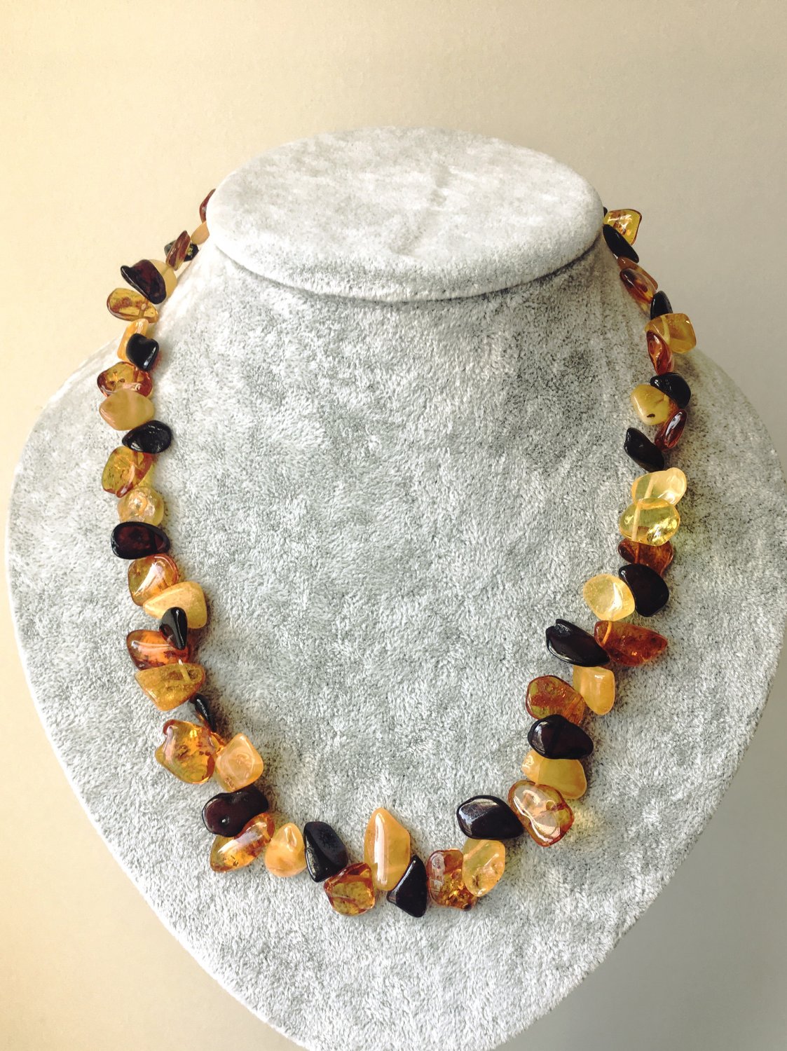 Natural Baltic multicolor amber beads handmade necklace for adults// gifts for her// style in amber