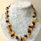 Natural Baltic multicolor amber beads handmade necklace for adults// gifts for her// style in amber
