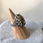 Gorgeous Natural Baltic Amber Silver Band Green Ring for adults/gifts/daily style in amber