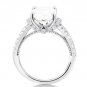 Gem Stone King 925 Sterling Silver Green Prasiolite and White Created Sapphire Women's Ring