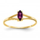 14K Rhodolite Garnet Birthstone Ring, Size 7