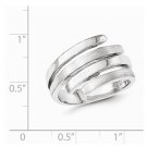 Ladies Polished and Brushed Fashion Ring in Sterling Silver