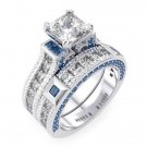Sterling Couture rs7035 1.5 Carat Princess 925 Silver Sterling Couture Anastasia Engagement Ring