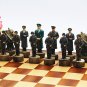 Chess Set World War 2 Wooden Board Collectors Unique Gift - Free Shipping