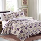3 Piece Quilt Set Emma-Purple (QueenSize)