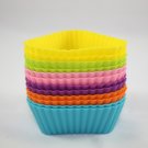 12-Pack Steadys BM-0128 Reusable Non-Stick Triangle Premium Silicone Baking Cups