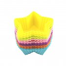 12-Pack Steadys BM-0132  Reusable Non-Stick Mini Star Premium Silicone Baking Cups