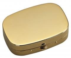 24k Gold-Plated Compact-Pill Box