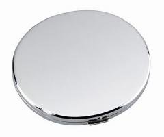 Silver-Plated Compact Mirror Case