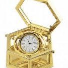 24K Gold Plated Hexagon Desk Clock