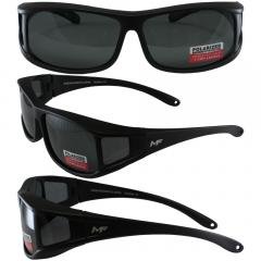 Sideshow Black Frame Polarized Smoke Lenses