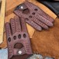 Brown Peccary Driving Gloves For Men