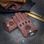 Brown Peccary Driving Gloves For Men
