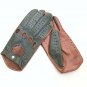 Men's Driving Genuine Napa Leather Handmade Gloves Green & Cognac