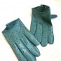 Women's Driving Green Genuine Real Napa Leather Gloves