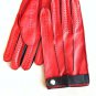 Men's Handmade Driving Italian Napa Leather Red Gloves