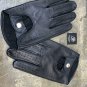 Men's Driving Black Real Napa Leather Handmade Gloves
