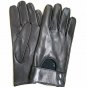 Men's Handmade Lambskin Black Italian Napa Leather Driving Gloves