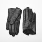 Women's Driving Lambskin Real Napa Leather Black Gloves