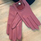 Women's Handmade Pink Touchscreen Driving Real Leather Gloves Women's Handmade Pink Touchscreen Driving Real Leather Gloves