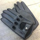 Handmade Men's Driving Deerskin Leather Black Gloves
