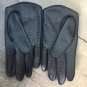 Handmade Men's Driving Deerskin Leather Black Gloves