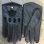 Handmade Men's Driving Deerskin Leather Black Gloves