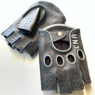 Personalized Fingerless Black Deerskin Leather Gloves for Men's Personalized Fingerless Black Deerskin Leather Gloves for Men's