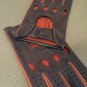 Driving Handmade Gloves Italian Genuine Leather Brown & Blue
