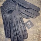 Handmade Knitted Black Leather Gloves for Women Handmade Knitted Black Leather Gloves for Women