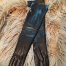Handmade Women's Evening Napa Leather Lambskin Long Black Gloves