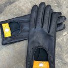 Black & Yellow Genuine Lambskin Leather for Men Driving Gloves Handmade Black & Yellow Genuine Lambskin Leather for Men Driving Gloves Handmade