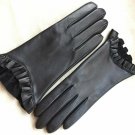 Black Napa Soft Leather Gloves for Driving for Ladies