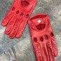 Women's Handmade Driving Red Super-Soft Genuine Napa Leather Gloves