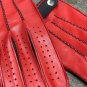 Handmade Napa Red Gloves with Removable Strap for Men's