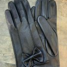Handmade Women's Driving Black Italian Napa Leather Lambskin Gloves