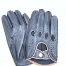 Men’s Driving Deerskin Blue & Grey Contoured Gloves Men’s Driving Deerskin Blue & Grey Contoured Gloves