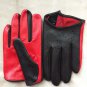 Driving Genuine Napa Leather Red & Black Gloves for Ladies