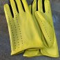 Handmade Green & Black Genuine Lambskin Napa Leather Driving Gloves for Women's