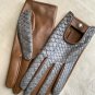 Handmade Driving Real Python Leather Multi-Color Gloves for Women