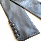 Women's Handmade Evening Black Fingerless Napa Leather Lambskin Long Gloves