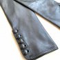 Women's Handmade Evening Black Fingerless Napa Leather Lambskin Long Gloves