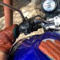 Driving Handmade Leather Gloves for Motorcycle Brown & Green