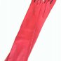 Women's Handmade Long Red Real Napa Leather Lambskin Evening Gloves