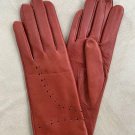 Handmade Women's Driving Unlined Italian Napa Leather Lambskin Red Gloves Handmade Women's Driving Unlined Italian Napa Leather Lambskin Red Gloves