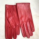 Red Driving Genuine Lambskin Napa Leather Handmade Gloves for Women's Red Driving Genuine Lambskin Napa Leather Handmade Gloves for Women's